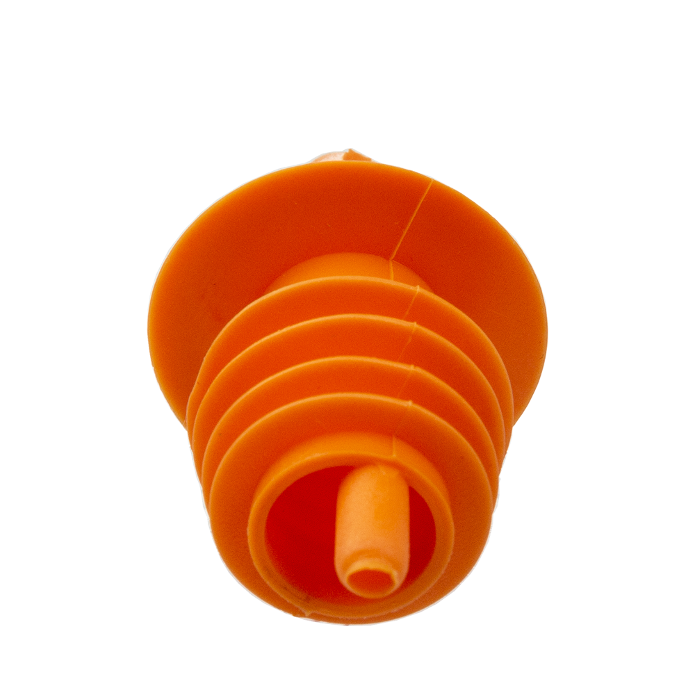 VÁLVULA VERTEDORA DE BOTELLA EN GOMA NARANJA 6,5CM - Image 7