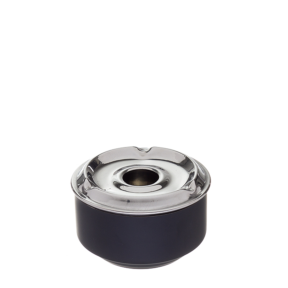 CENICERO INOX NEGRO 11X7CM