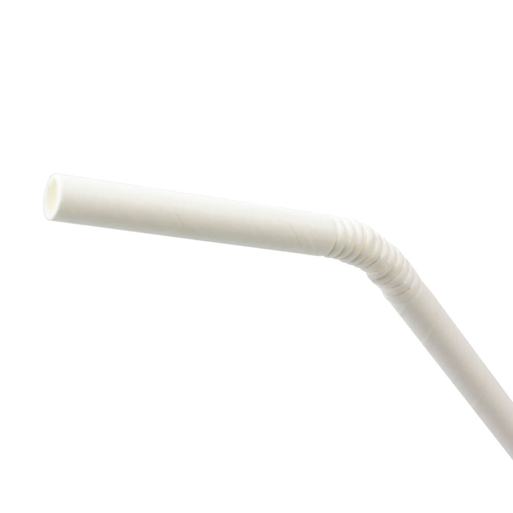 PAJITAS FLEXIBLE DE PAPEL BLANCO 0,58X22CM (EMBALAJE INDIVIDUAL) - Image 2
