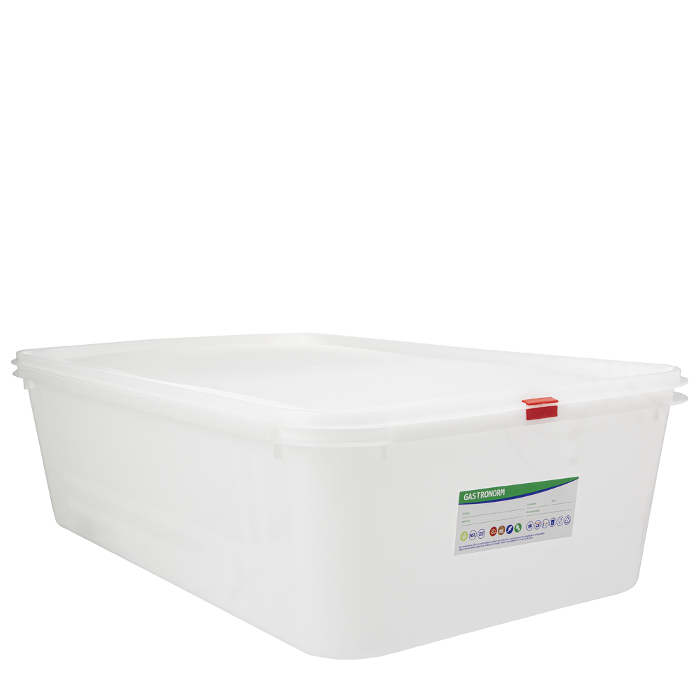 Produto sustentável caixa gastronorm PP 21L da Copopalhinhas para eventos e restauração