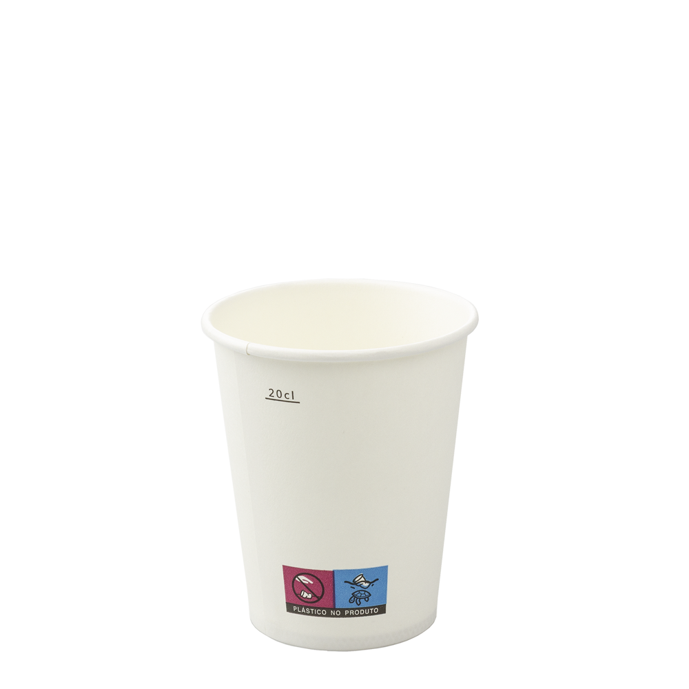 VASO DE PAPEL (CARTÓN) BLANCO CON DIRECTIVA UE 25CL (250ML) - Image 4