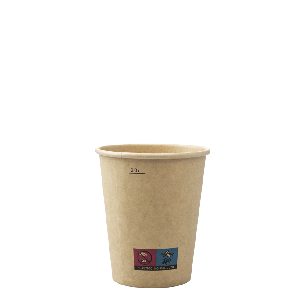 VASO DE PAPEL (CARTÓN) 100% KRAFT 25CL (250ML)