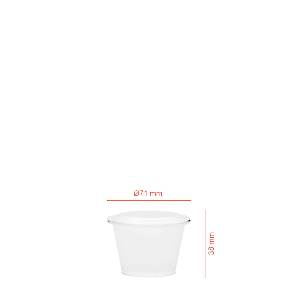 VASO PEQUIM PP PEQUEÑO 5CL (50ML) CON TAPA - Image 3