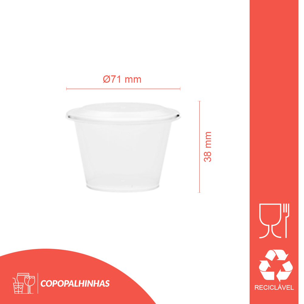 VASO PEQUIM PP PEQUEÑO 5CL (50ML) CON TAPA - Image 2