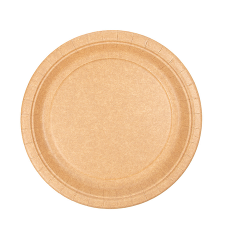PLATO DE PAPEL MARRÓN