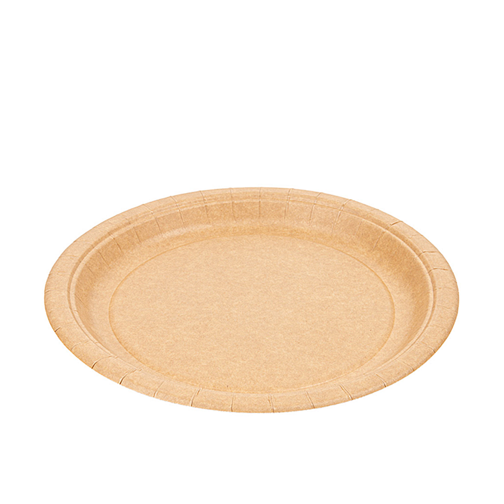 PLATO DE PAPEL MARRÓN LACADO 18CM - Image 2