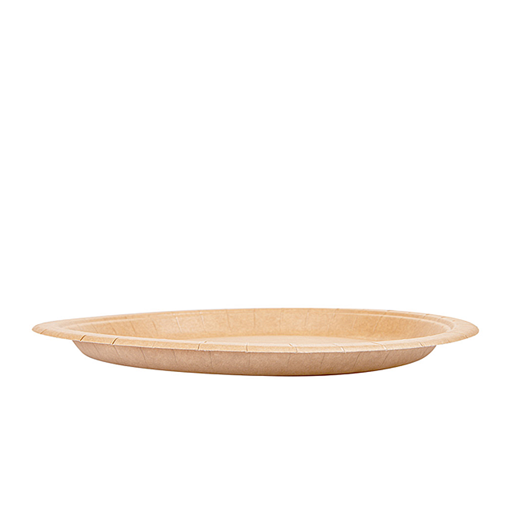 PLATO DE PAPEL MARRÓN LACADO 18CM - Image 3
