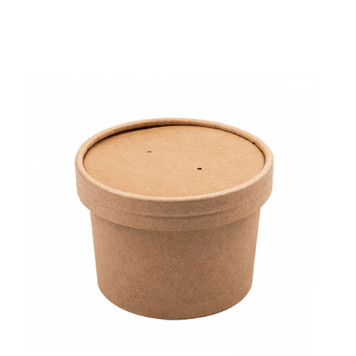 VASO KRAFT NATURAL 24CL (240ML) CON TAPA - Image 5