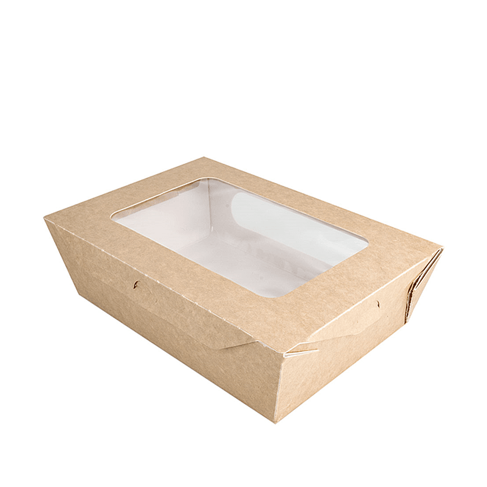 CAJA DE CARTÓN CON VENTANA PARA ENSALADA 20,4x14,2x6CM 1200ML - Image 4