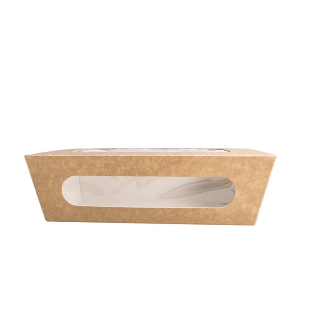 CAJA DE CARTÓN CON VENTANA PARA ENSALADA 20,4x14,2x6CM 1200ML - Image 2