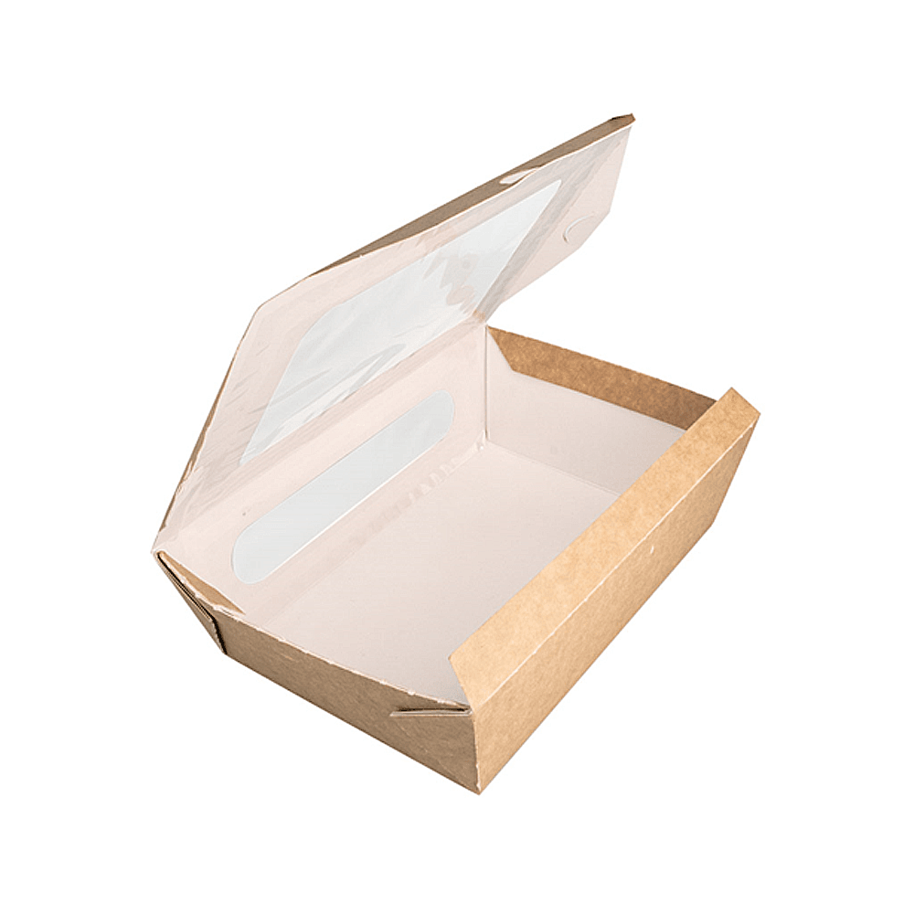 CAJA DE CARTÓN CON VENTANA PARA ENSALADA 20,4x14,2x6CM 1200ML - Image 3