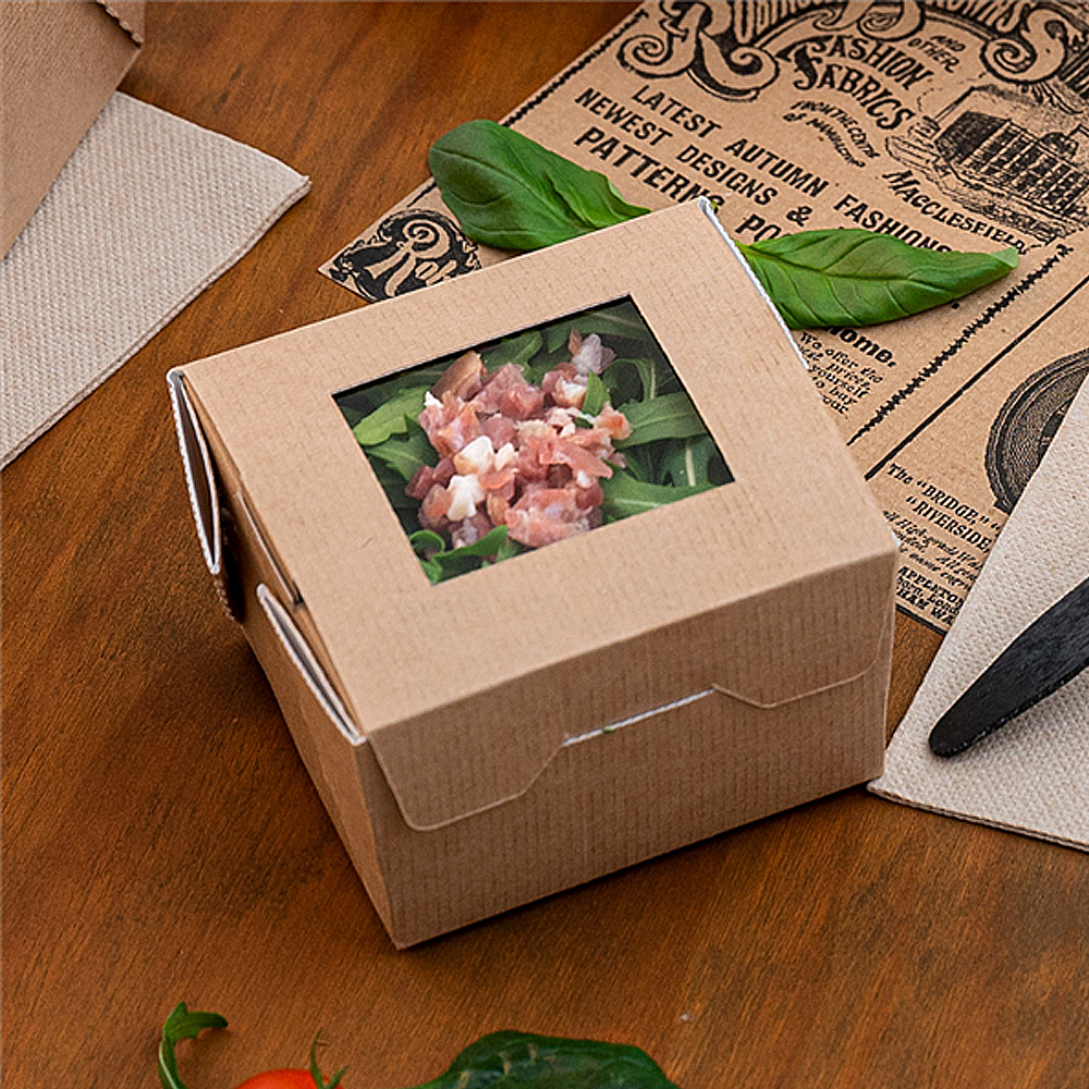 CAJA CON VENTANA CARTÓN ONDULADO NANO-MICRO 30CL (300ML) 8X7,5X5,5CM - Image 2