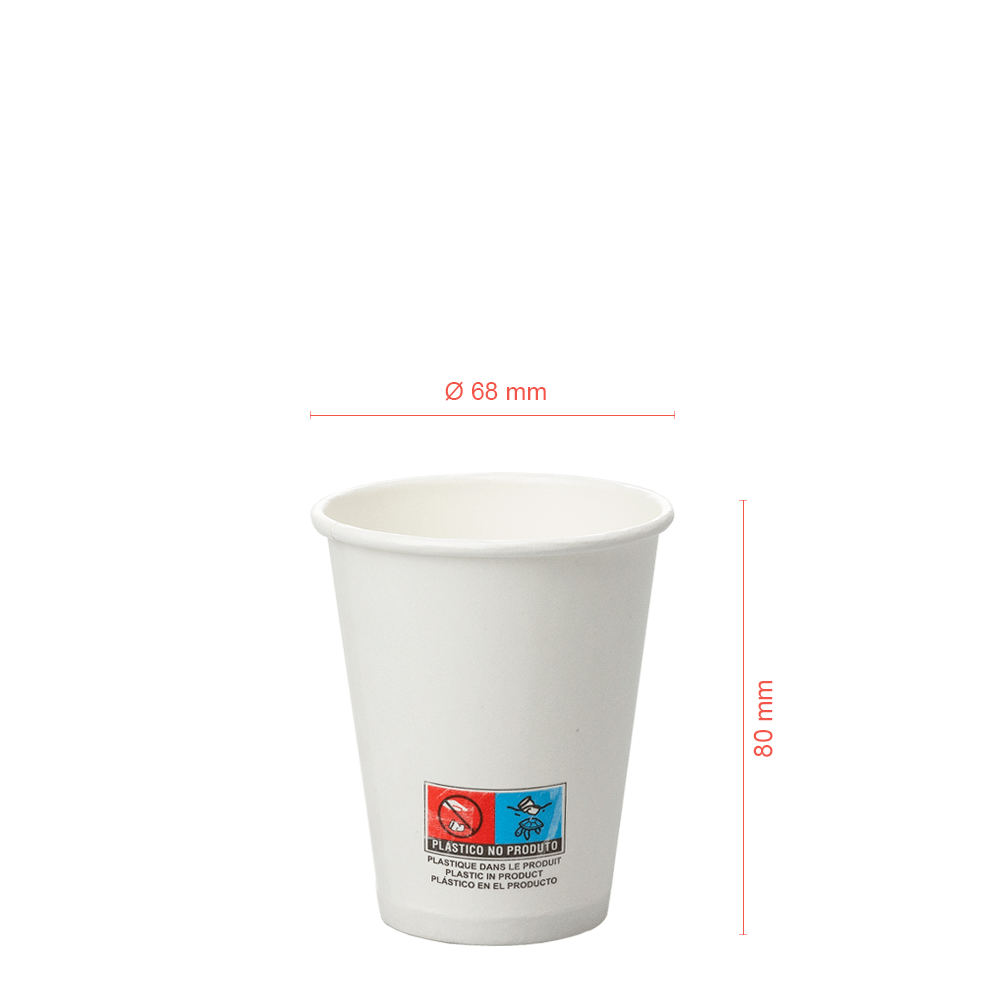 VASO DE PAPEL (CARTÓN) VENDING BLANCO CON DIRECTIVA UE 18CL (180ML/6OZ) - Image 3
