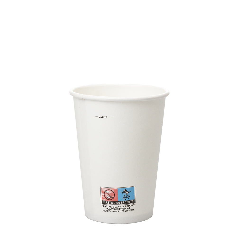 VASO DE PAPEL (CARTÓN) BLANCO CON DIRECTIVA UE 33CL (330ML)