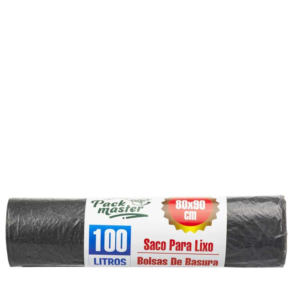 Produto sustentável sacos do lixo preto 100L da Copopalhinhas para eventos e restauração