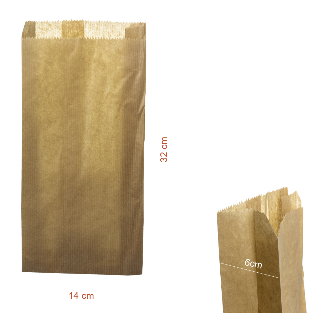 BOLSA DE PAPEL KRAFT S05 32x14x6CM - Image 3