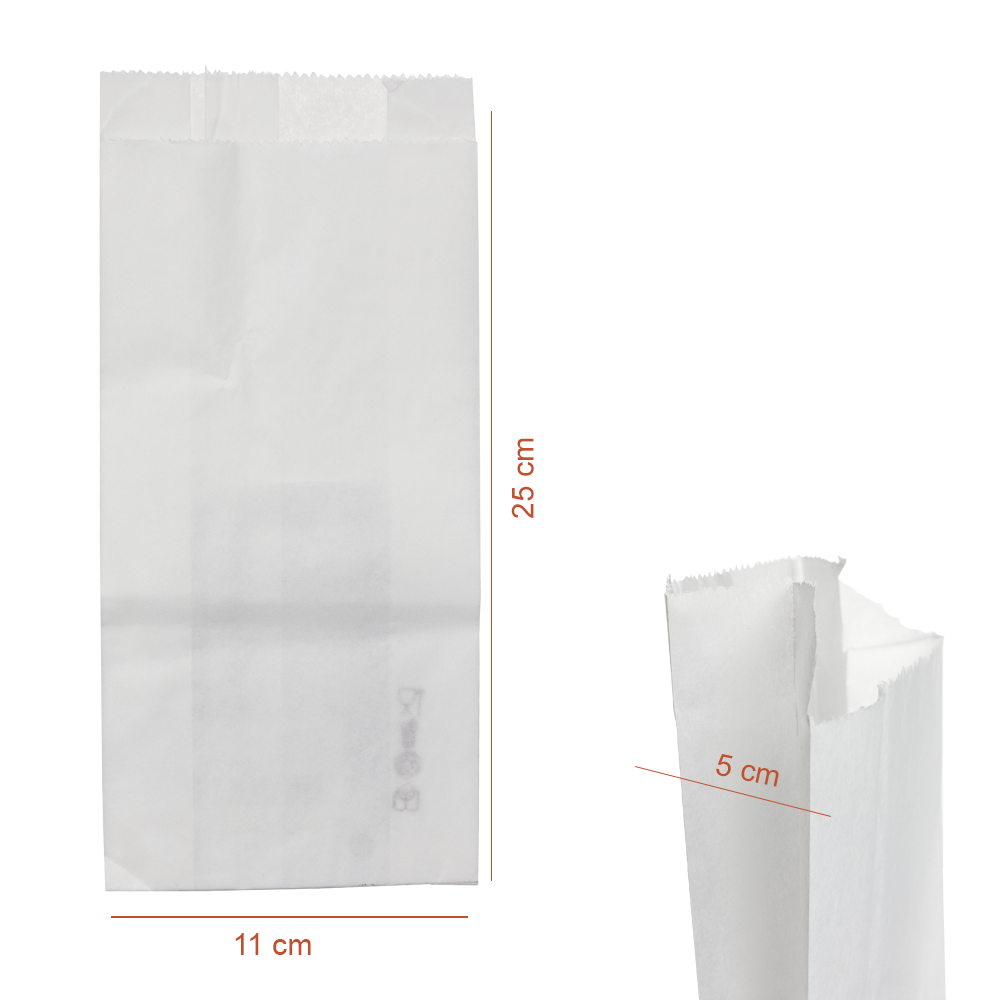 BOLSA DE PAPEL BLANCA S03 25x11x5CM - Image 2