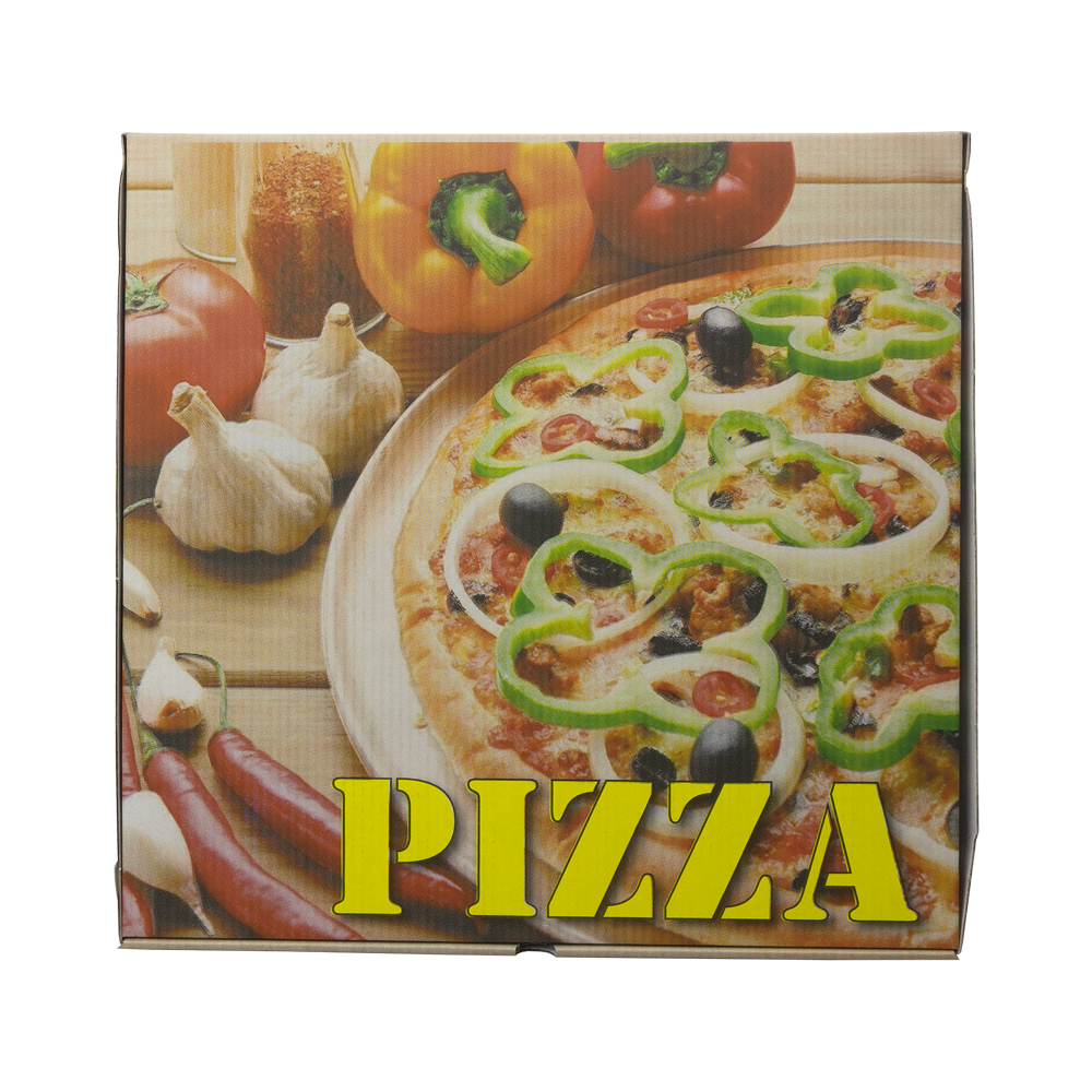 CAJA EN MICRO-CANELADO PARA PIZZA 41x41x4,5CM - Image 2