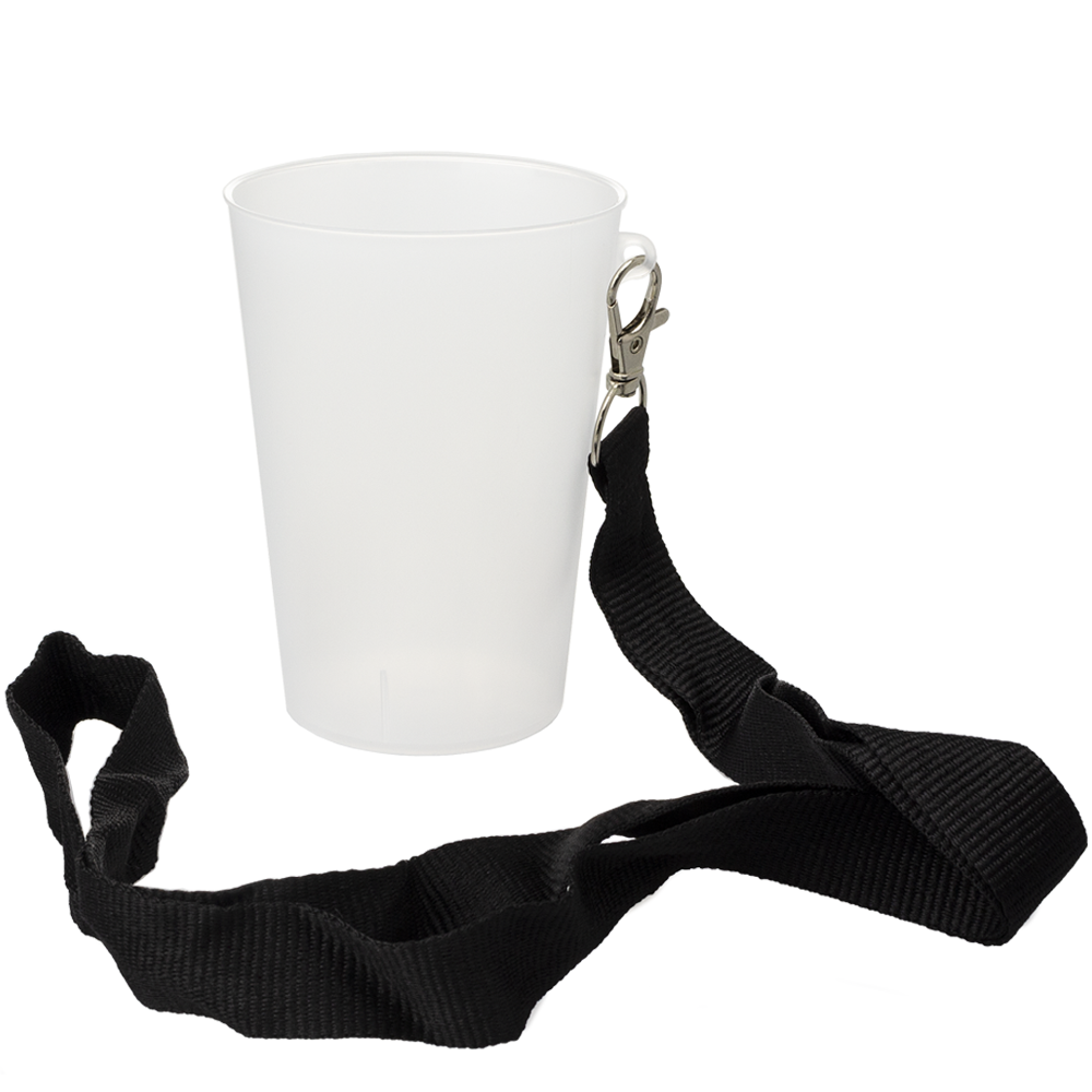 CINTURÓN DE CUELLO LANYARD NEGRO CON MOSQUETÓN - Image 3