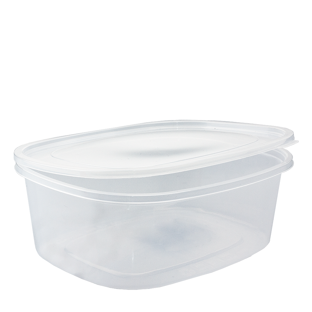 ENVASE PP RÍGIDO 1L (1000ML) CON TAPA INCORPORADA