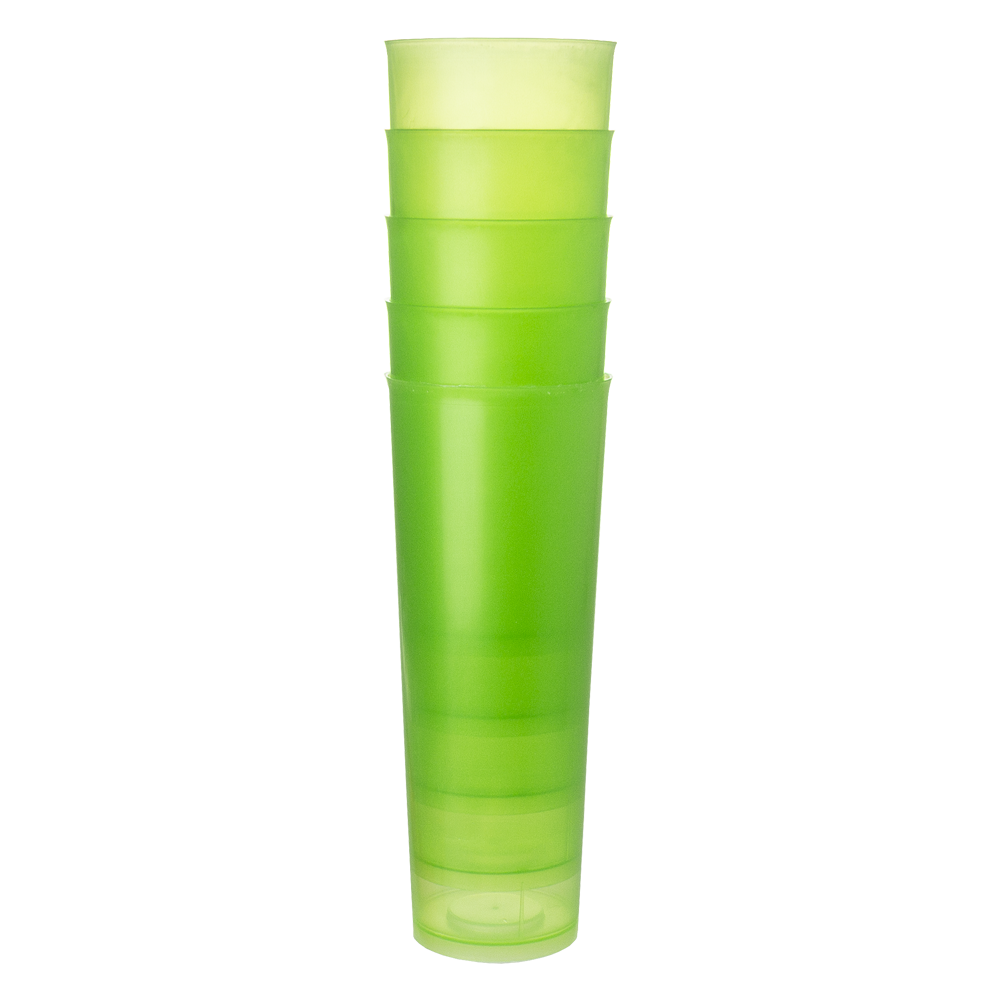 VASO TUBO EN PP VERDE 30CL (300ML) - Image 2