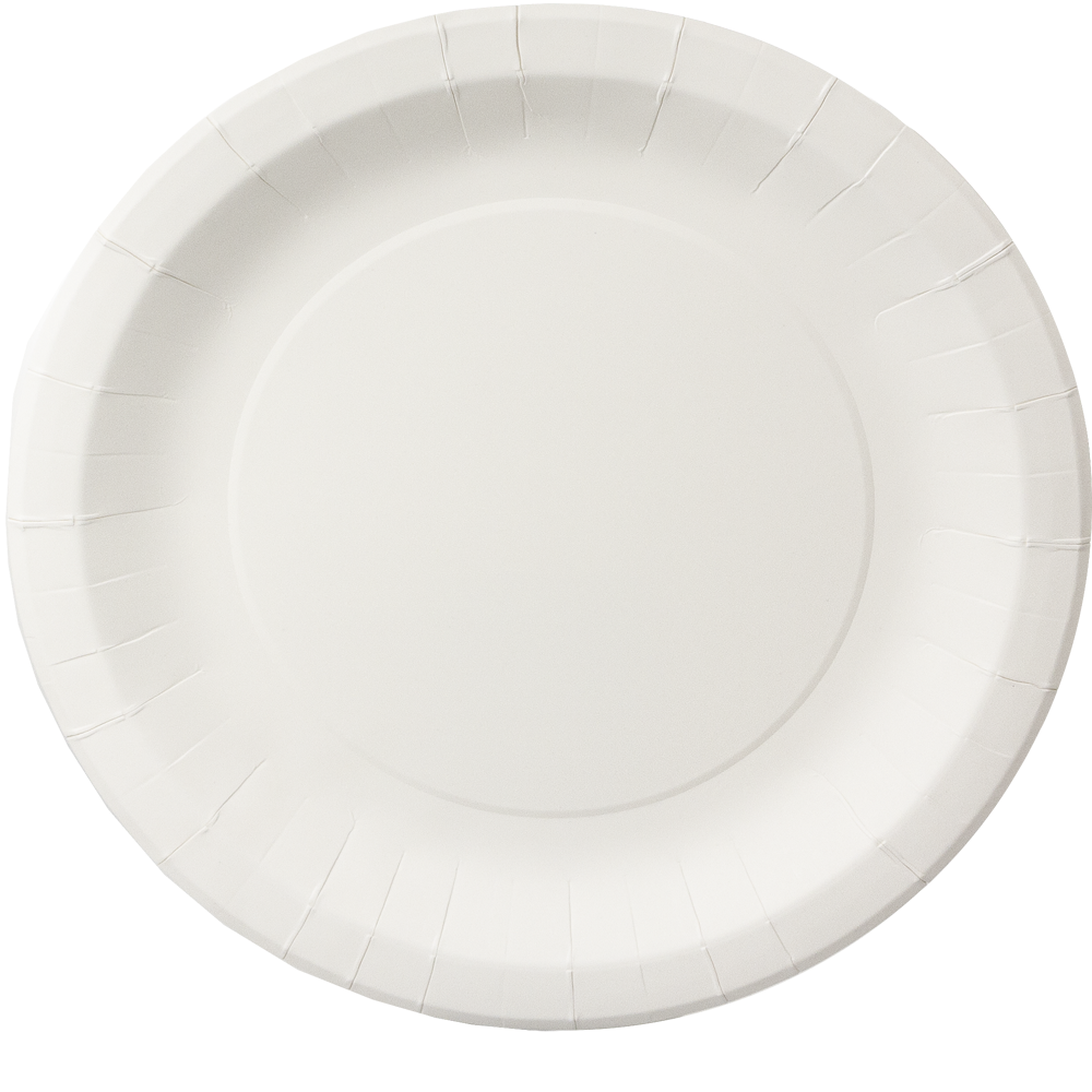 PLATO DE PAPEL ( CARTÓN) BLANCO 28CM