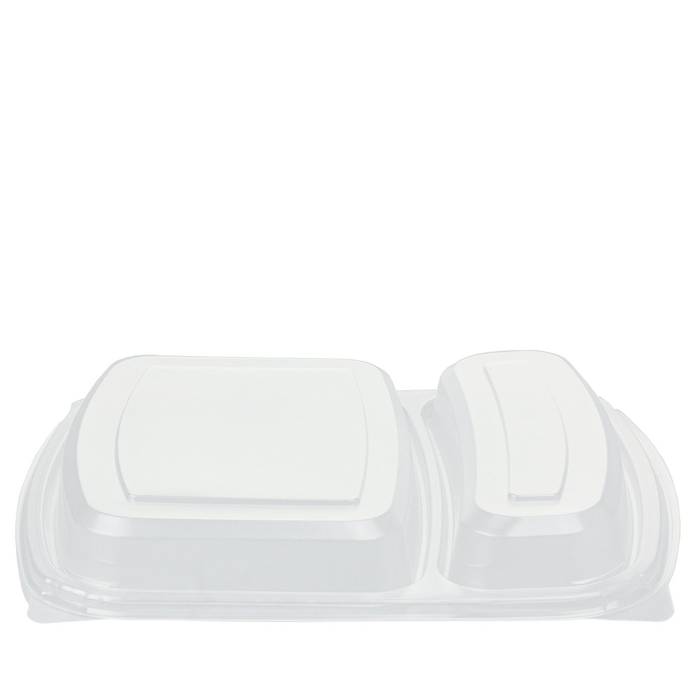 BANDEJA EN PP NEGRO CON 2 DIVISIONES Y TAPA 20,4x25x4CM PARA COMIDA INDIVIDUAL - Image 6
