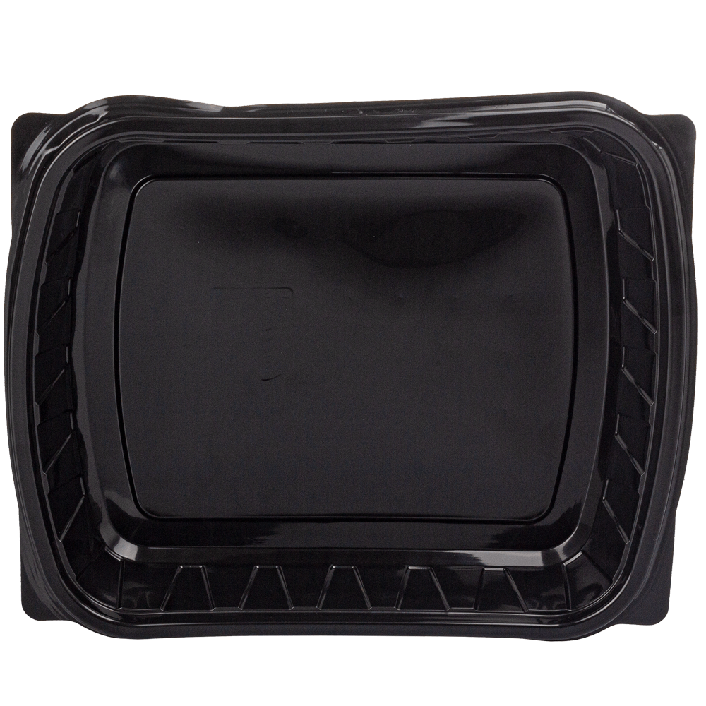 BANDEJA EN PP NEGRO CON TAPA 20,4x25x4CM PARA COMIDA INDIVIDUAL - Image 3