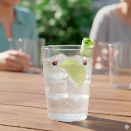 Copo Gin Valencia em PP 51,5cl (515ml) destaca-se pela capacidade generosa e design especializado para gin.
