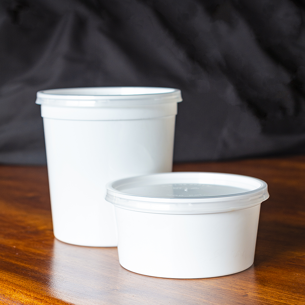 VASO PP BLANCO PARA SOPA 1L (1000ML) CON TAPA - Image 2