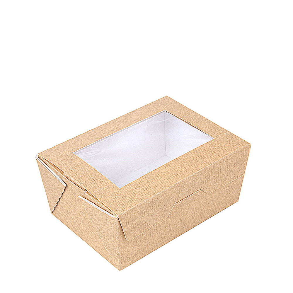 CAJA DE CARTÓN ONDULADO CON VENTANA 8,5x12x5,5CM / 50CL (500ML)