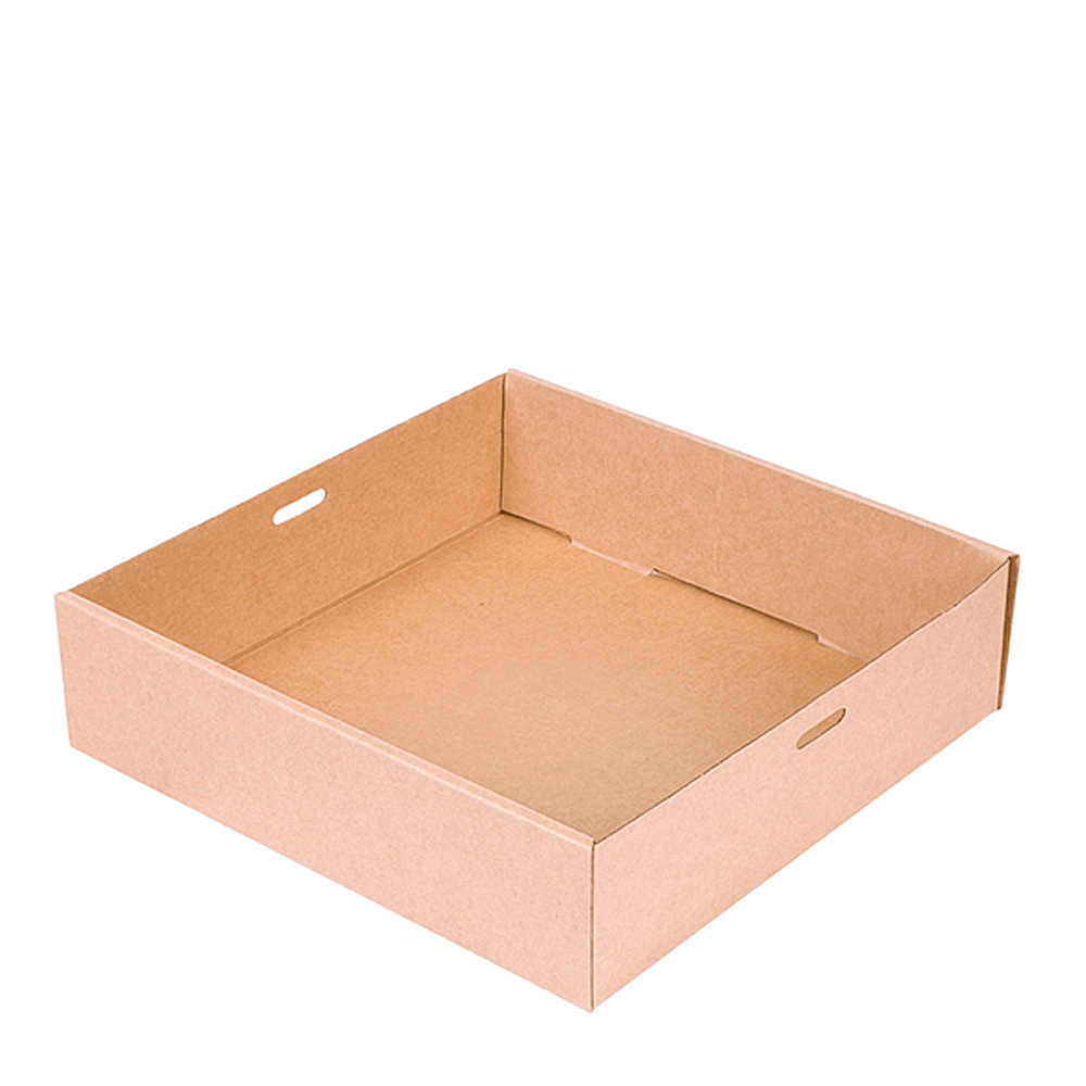 CAJA EN KRAFT CON TAPA Y VENTANA 22,5x22,5x6CM "GOURMET" - Image 2