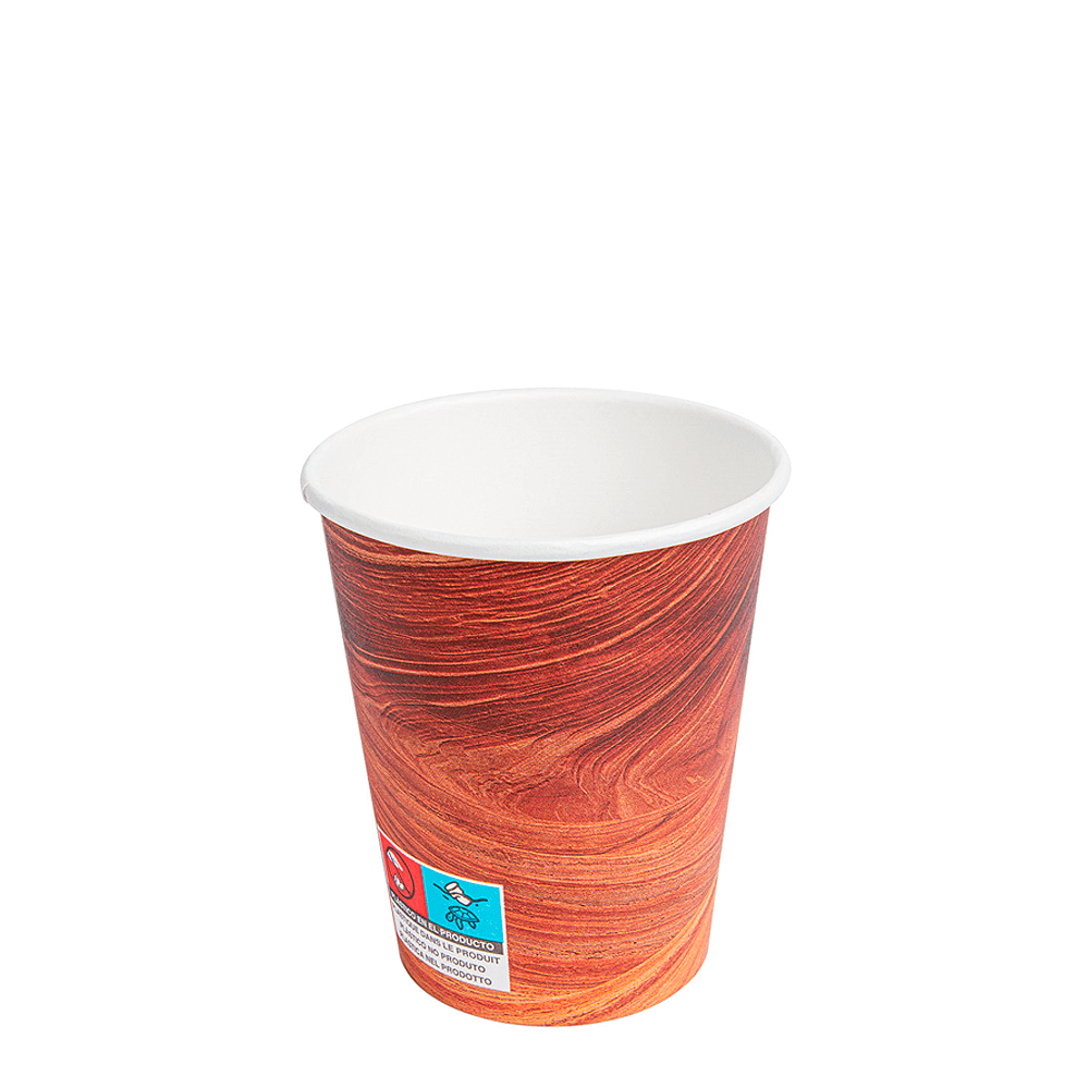 VASO DE PAPEL (CARTÓN) 1 PARED ARIZONA CASTAÑO 24CL (240ML)