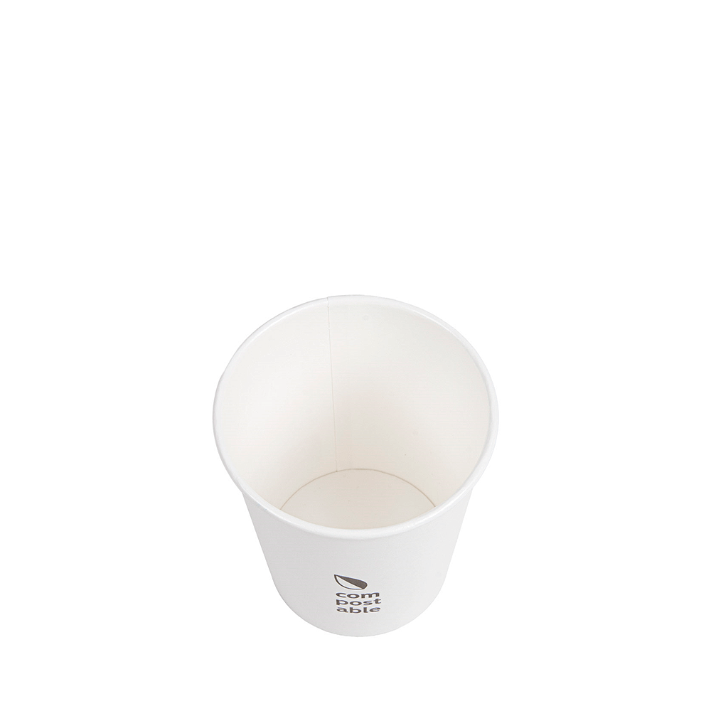 VASO DE PAPEL (CARTÓN) BEBIDAS FRÍAS Y CALIENTES 1 PARED "COMPOSTABLE" 18CL (180ML) - Image 4