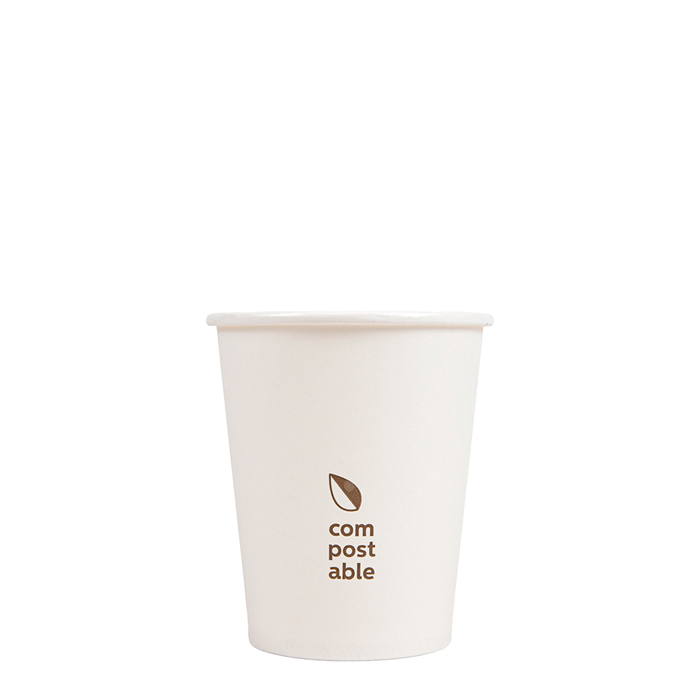 VASO DE PAPEL (CARTÓN) BEBIDAS FRÍAS Y CALIENTES 1 PARED "COMPOSTABLE" 24CL (240ML) - Image 4