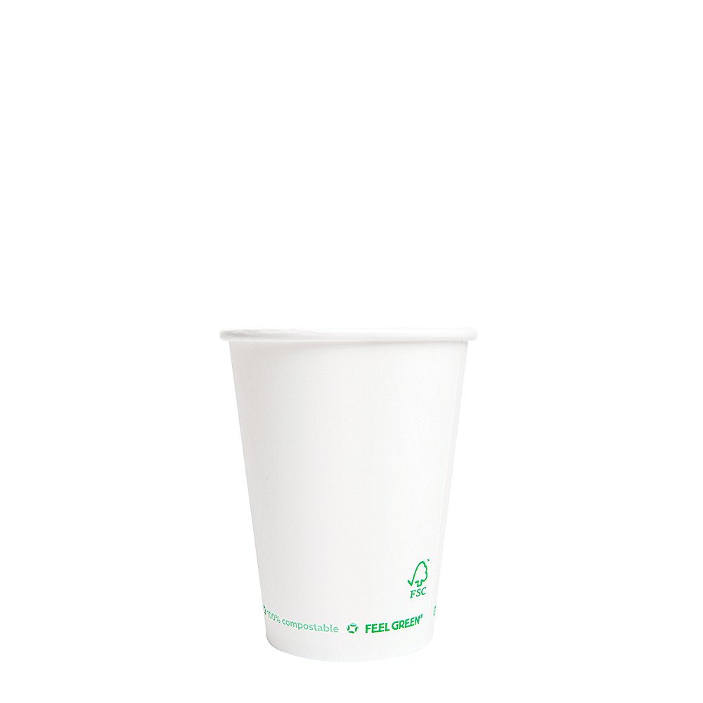 VASO DE PAPEL (CARTÓN) 1 PARED PLASTIC FREE BLANCO 30CL (300ML) - Image 2