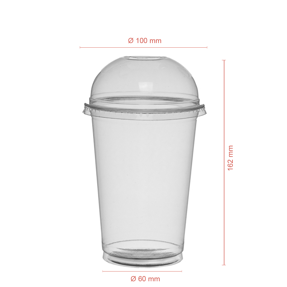 TAZA (VASO) EN rPET CON TAPA OVALADA Y ORIFICIO 55CL (AFORADO A 40CL) - Image 2