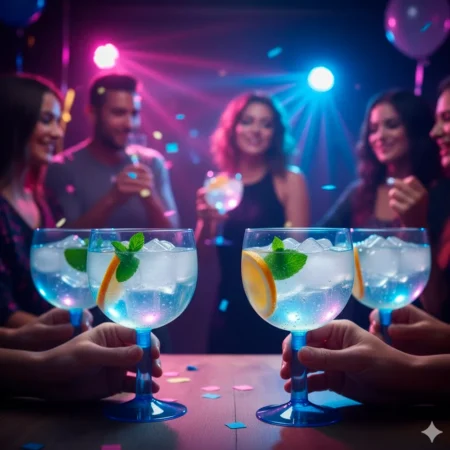Eco Copo Gin em PP Azul 60cl (600ml) melhora a experiência de degustação de gin