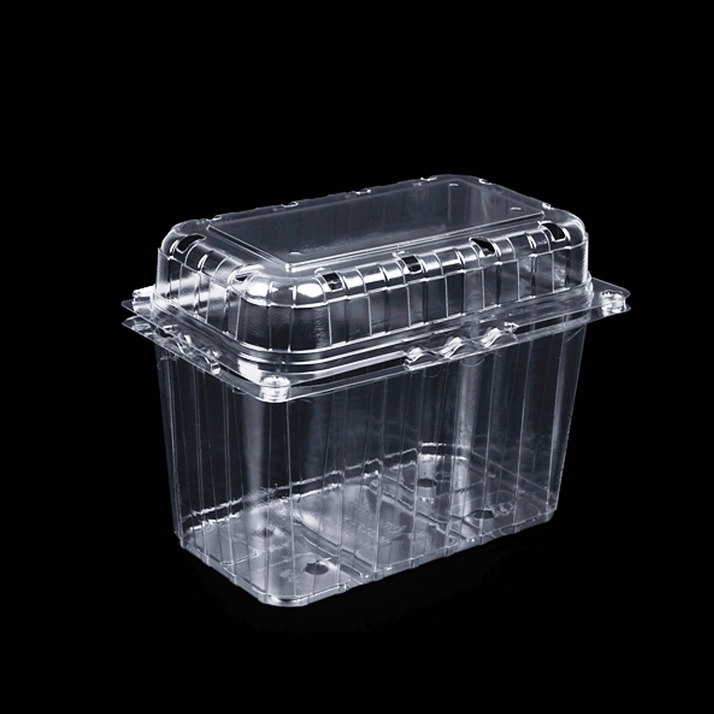 EMBALAJE PARA FRUTA EN PET TRANSPARENTE CON TAPA INCORPORADA 1L - Image 2