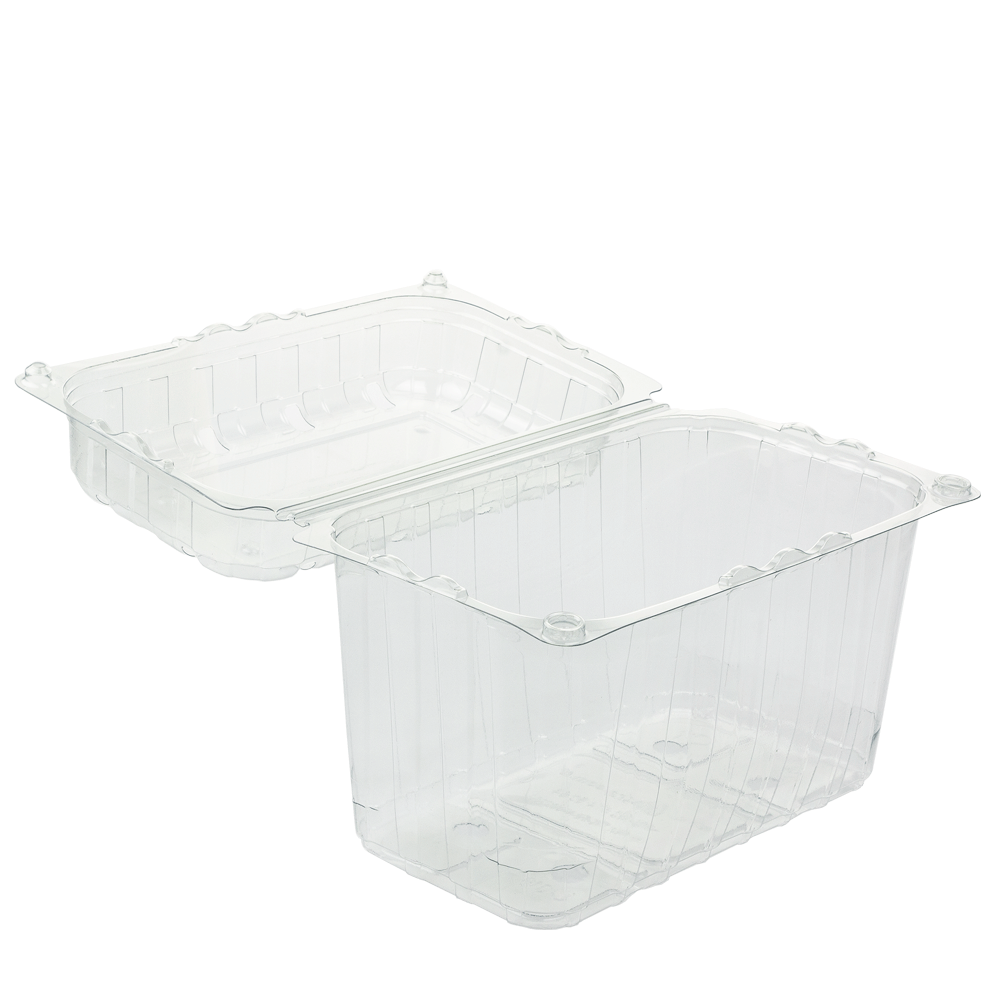 EMBALAJE PARA FRUTA EN PET TRANSPARENTE CON TAPA INCORPORADA 1L - Image 3