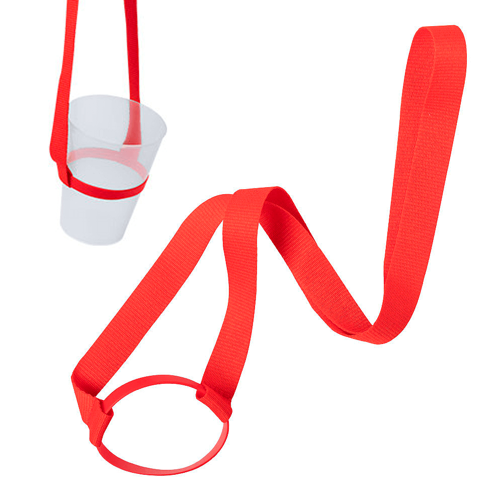 CINTURÓN DE CUELLO LANYARD CON GOMA ROJA - Image 3