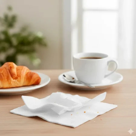 guardanapo 2 folhas tissue branco reutilizável e ecológico da Copopalhinhas