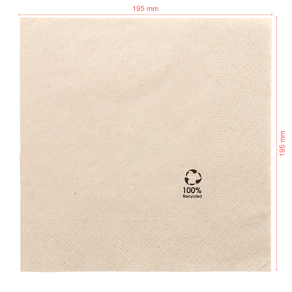 SERVILLETA DE PAPEL RECICLADO ECOLABEL 2 CAPAS 39x39CM (ABIERTA) - Image 3