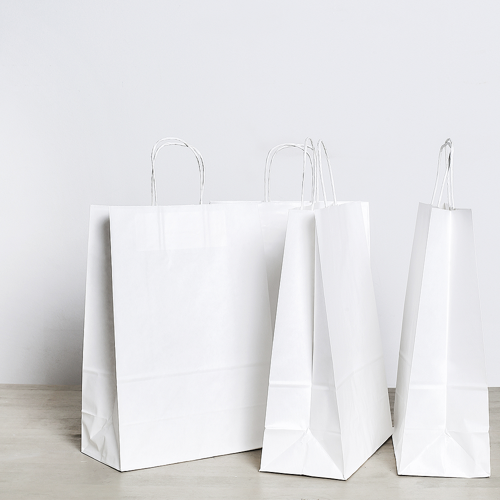 SACO PAPEL BLANCO CON ASA 32x26x14CM - Image 2