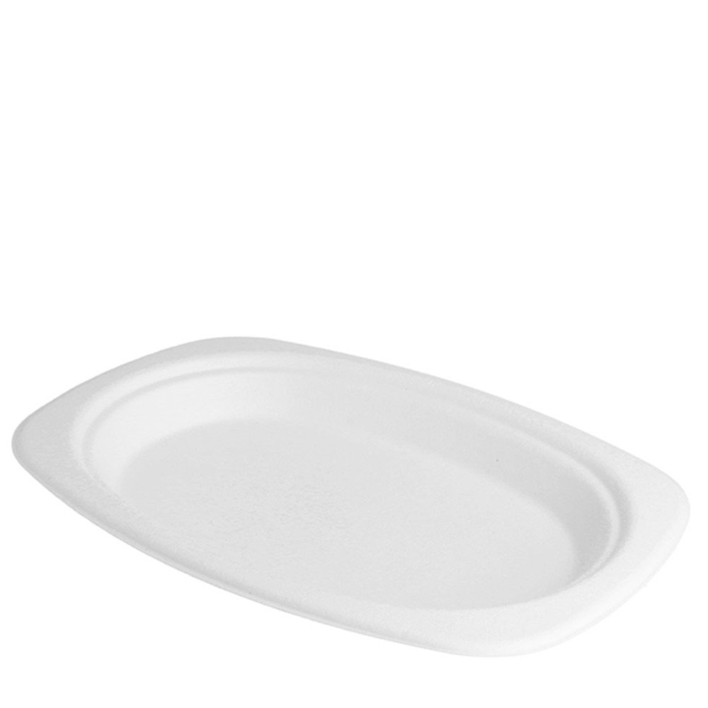BANDEJA (FUENTE) BAGAÇO BLANCO OVAL 23,3x16,5x2CM