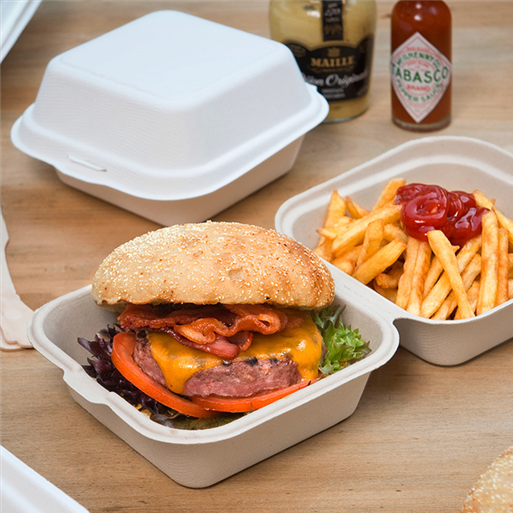 CAJA HAMBURGUESA FIBRA DE CAÑA 45CL (450ML) - Image 2