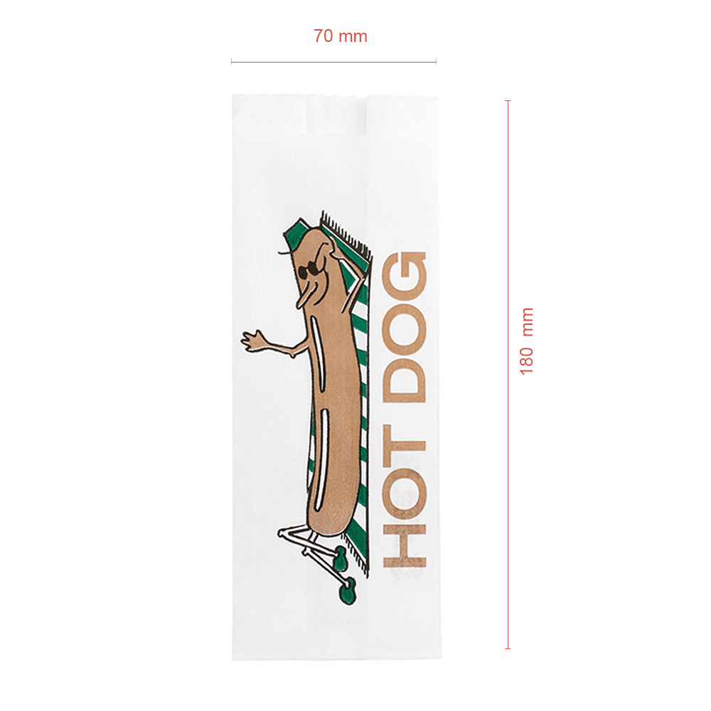 SACO PERGAMINO ANTI-GRASA HOT DOG BLANCO 7x18CM - Image 3