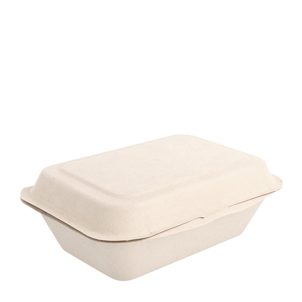 CAJA FIBRA CAÑA DE AZÚCAR NATURAL CON TAPA 60CL (600ML) - Image 2