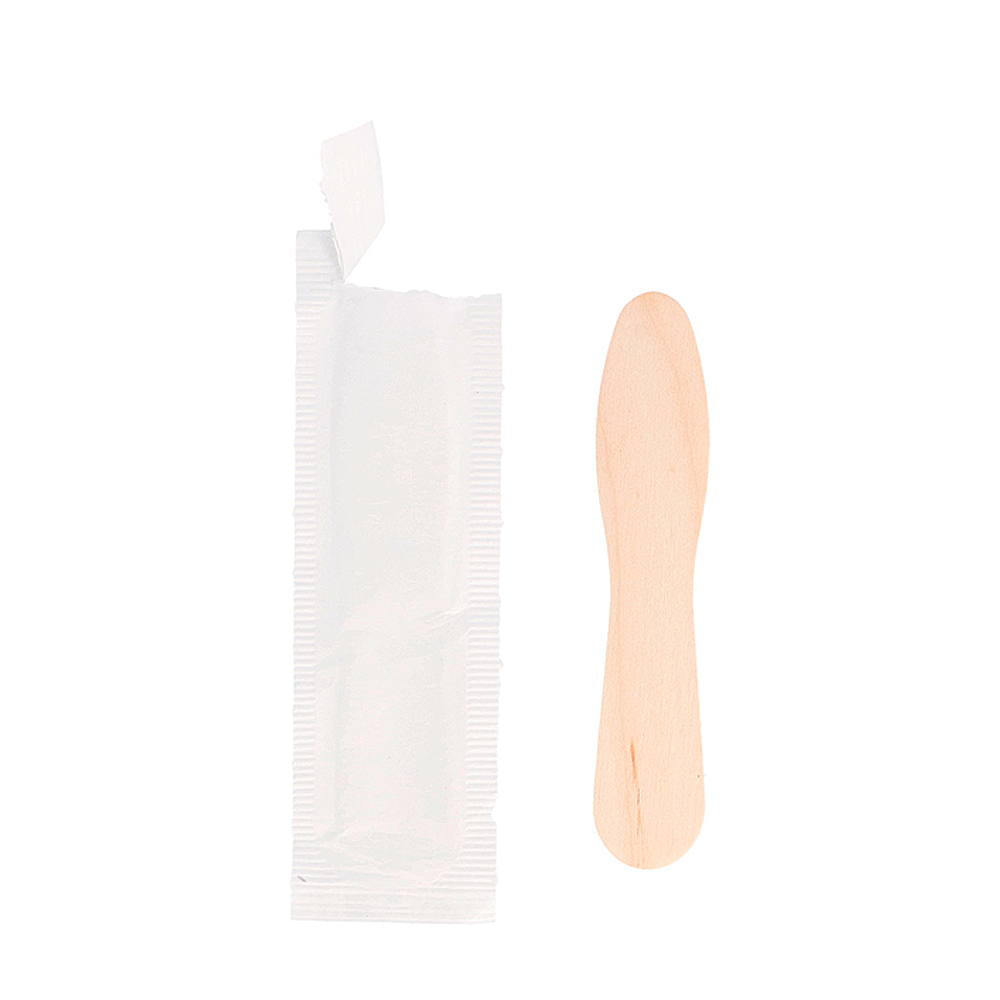 CUCHARA DE MADERA PARA HELADO 7,5CM (EMPAQUE INDIVIDUAL) - Image 2