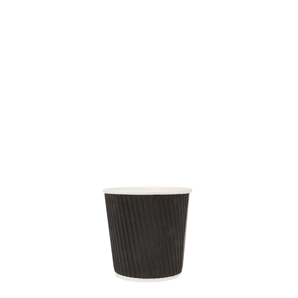 VASO DE PAPEL (CARTÓN) ONDULADO NEGRO 12CL (120ML/4OZ) - Image 4